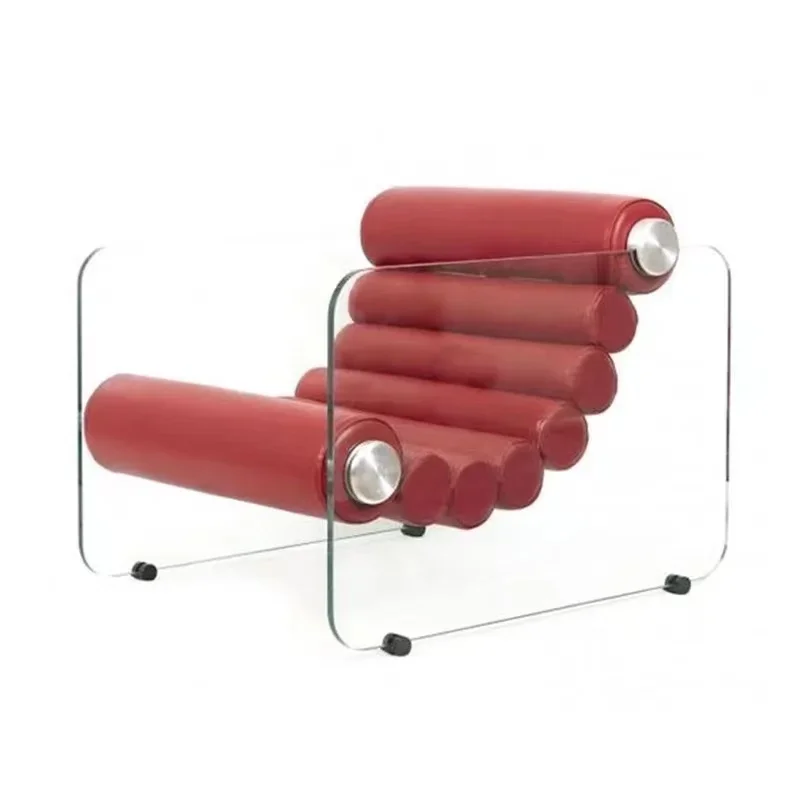 

Italian minimalist, transparent acrylic leisure single chair Internet celebrity tempered sofa chair
