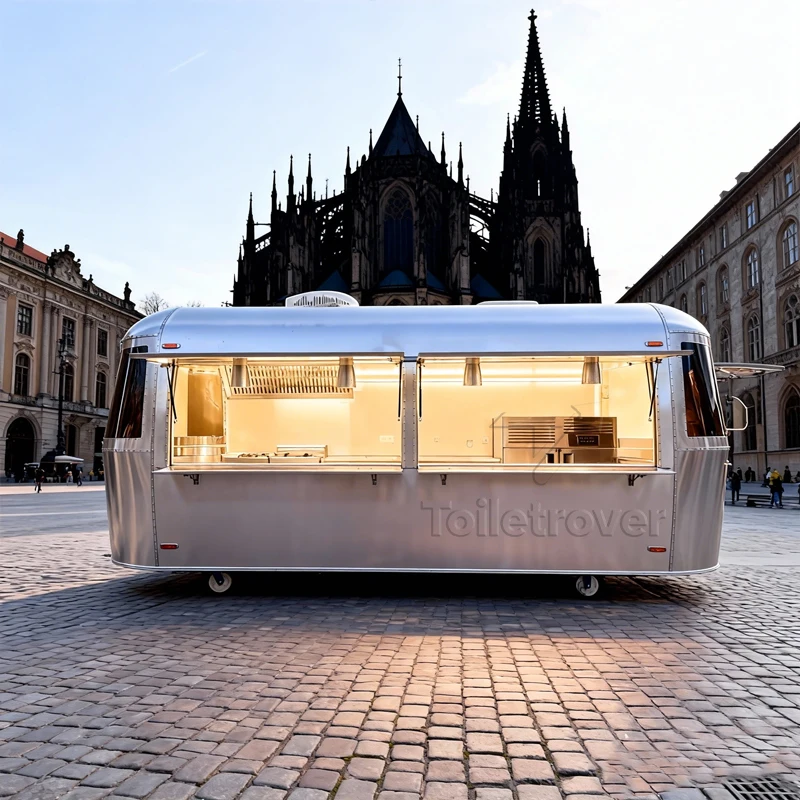 High Quality Street Food Trailer Vintage Food Truck Outdoor Mobile Food Truck Trailer for Night Market Snacks