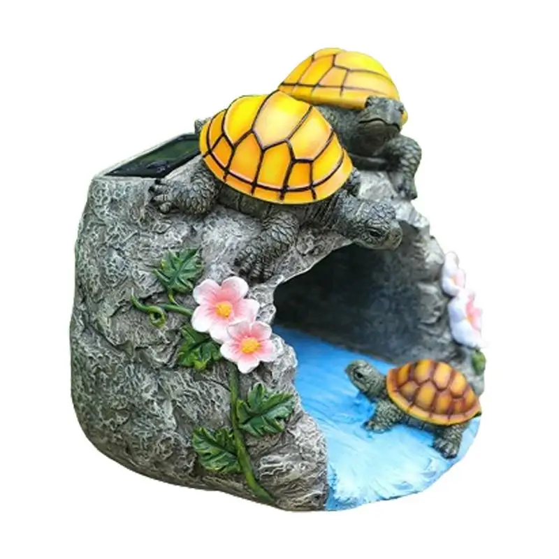 Resin Decorative Downspout Extensions Resin Turtle Solar Statue Gutter Downspout Extension Statues Splash Block Decorative