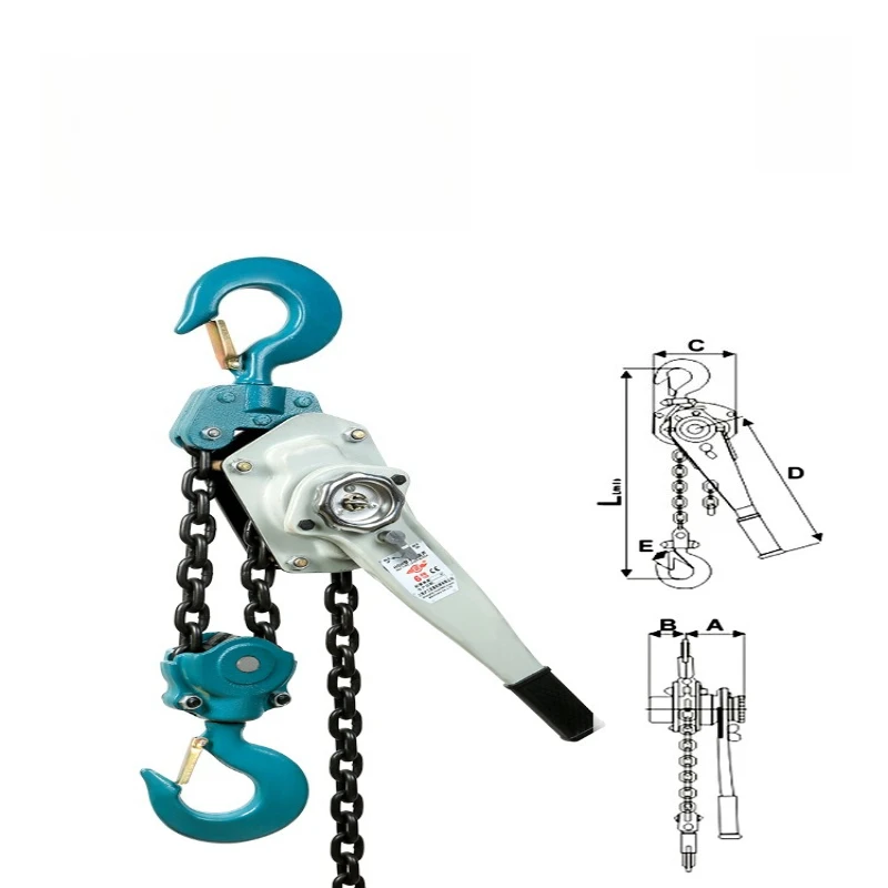 Small Portable Chain Hoist Lifting Manual Manganese Steel Triangular Chain Hoist Hand-cranked Circular Equipment Cabestans JTC