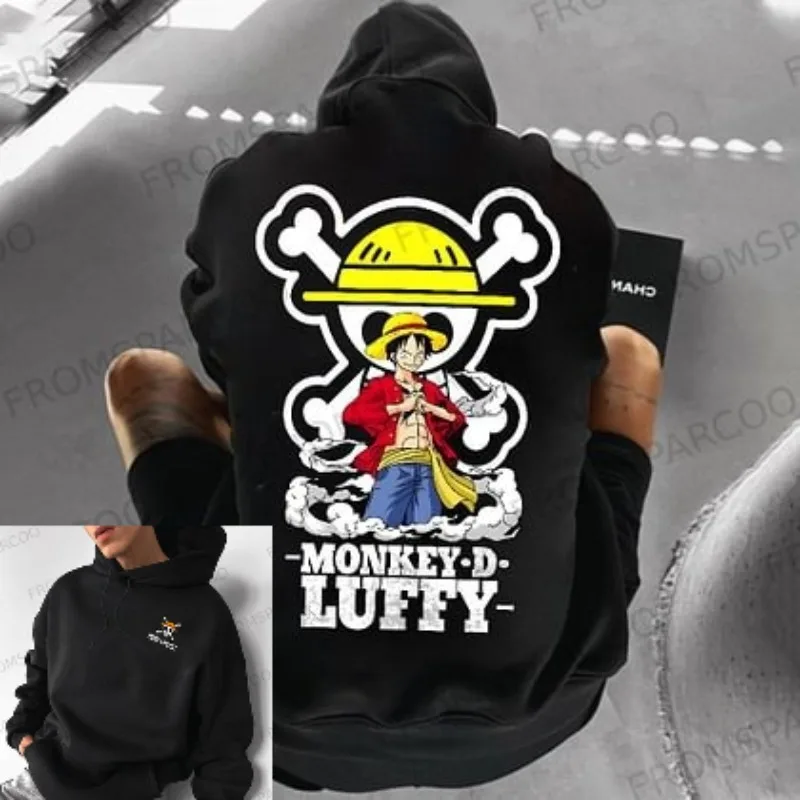 

One Piece G5 Luffy Gear 5 From Sparco Hoodie New Hot Men's White Cotton Red Black Text Japanese Print Oversized Anime Streetwear