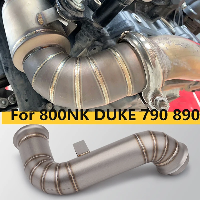 

Motorcycle Exhaust Middle Link Pipe Escape Moto MufflerSlip On For 800NK DUKE 790 890 Adventure R Rally KTM790 KTM890 2018-2022