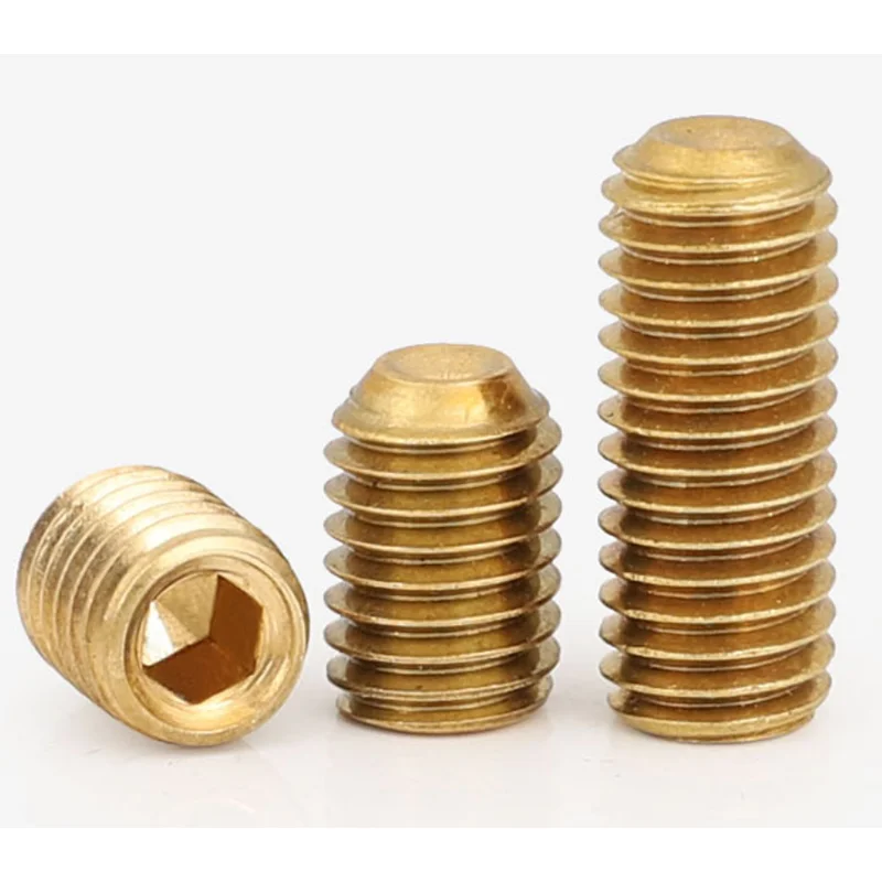 Tornillo de copa hexagonal de latón sin cabeza 1255