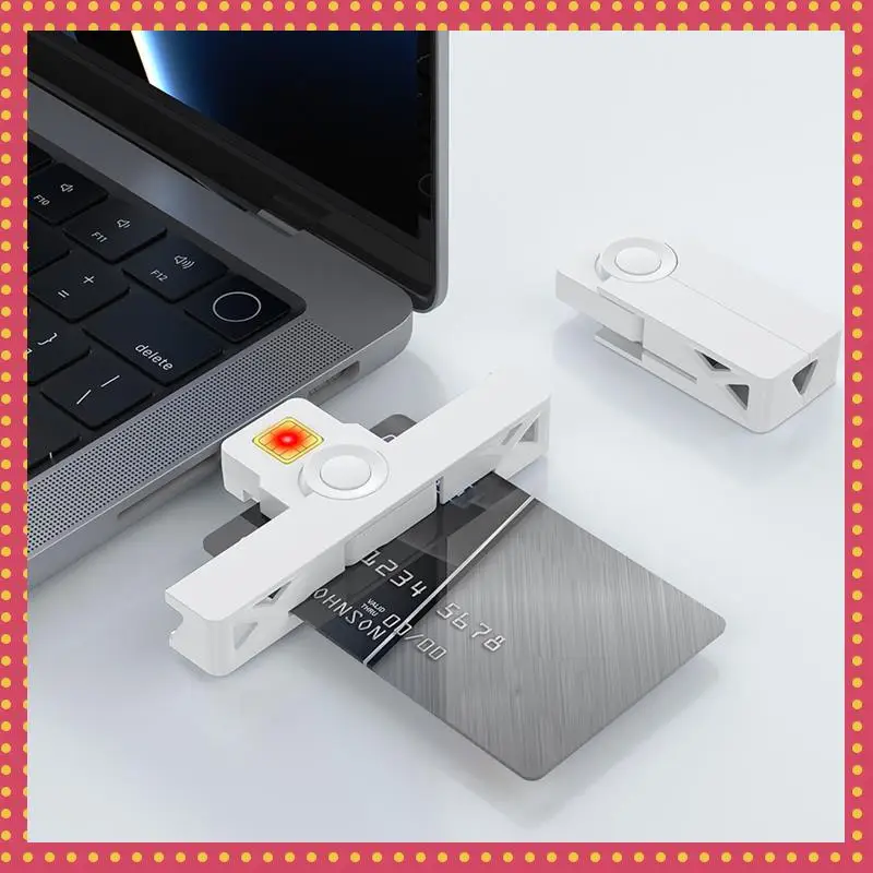 

B74A CAC Card Reader USB C Smart Foldable DOD Type C Common Access Tax Declaration SIM/ID/Bank Card Reader For Phone Laptop
