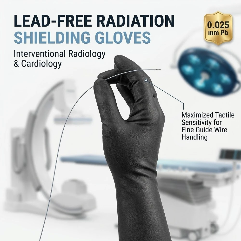 Disposable Radiation Protective Gloves 0.025mmPb Lead Equivalent Powder-Free Latex Gloves for X-Ray Radiology Industry Dentist