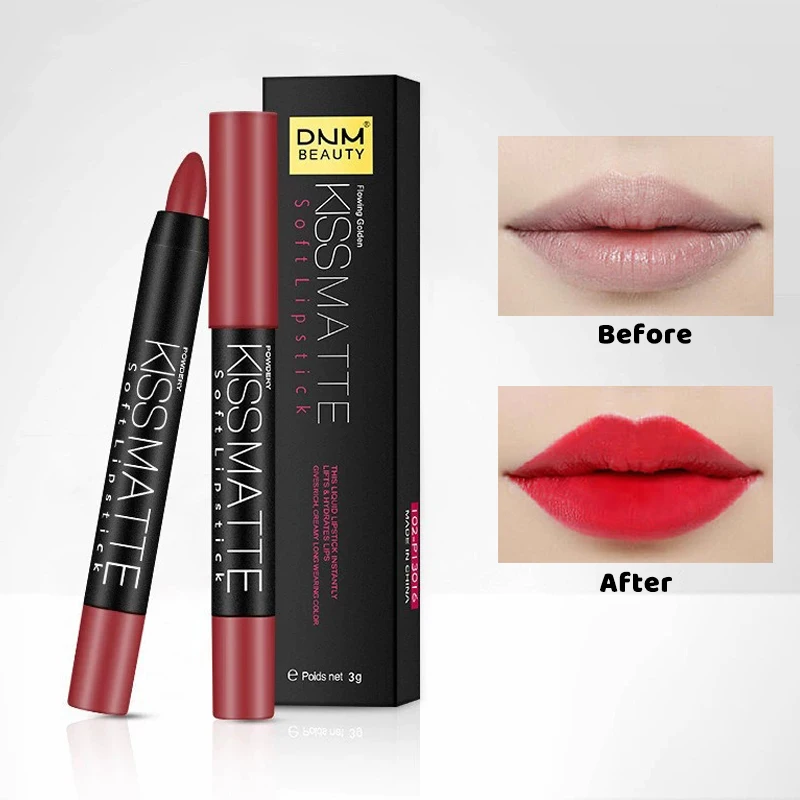 

18 Colors Sexy Matte Lip Stick Lipliner Lip Liner Pencil Lasting Nude Rotatable Lipsliner Pen Set Beauty Makeup Tool Cosmetic