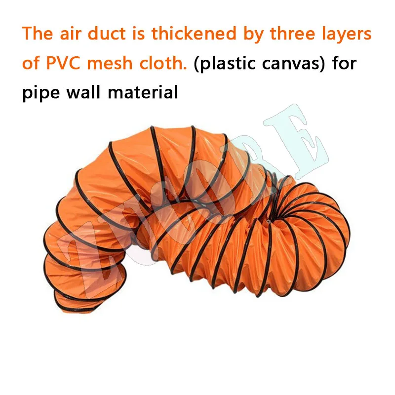 새로운 텔레스코픽 공기 덕트 광산 페인트 환기 파이프 고온 방지 PVC 캔버스 배기 팬 호스
