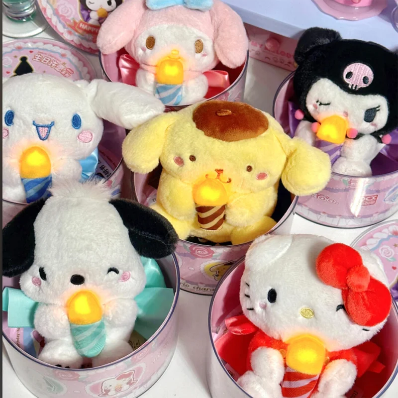 Sanrio Birthday Wishes Blind Box Figurka akcji Kulomi Melody Cinnamon Big Ears Pacha Dog Modne ozdoby do zabawy Dziewczynki zabawki dla dzieci G