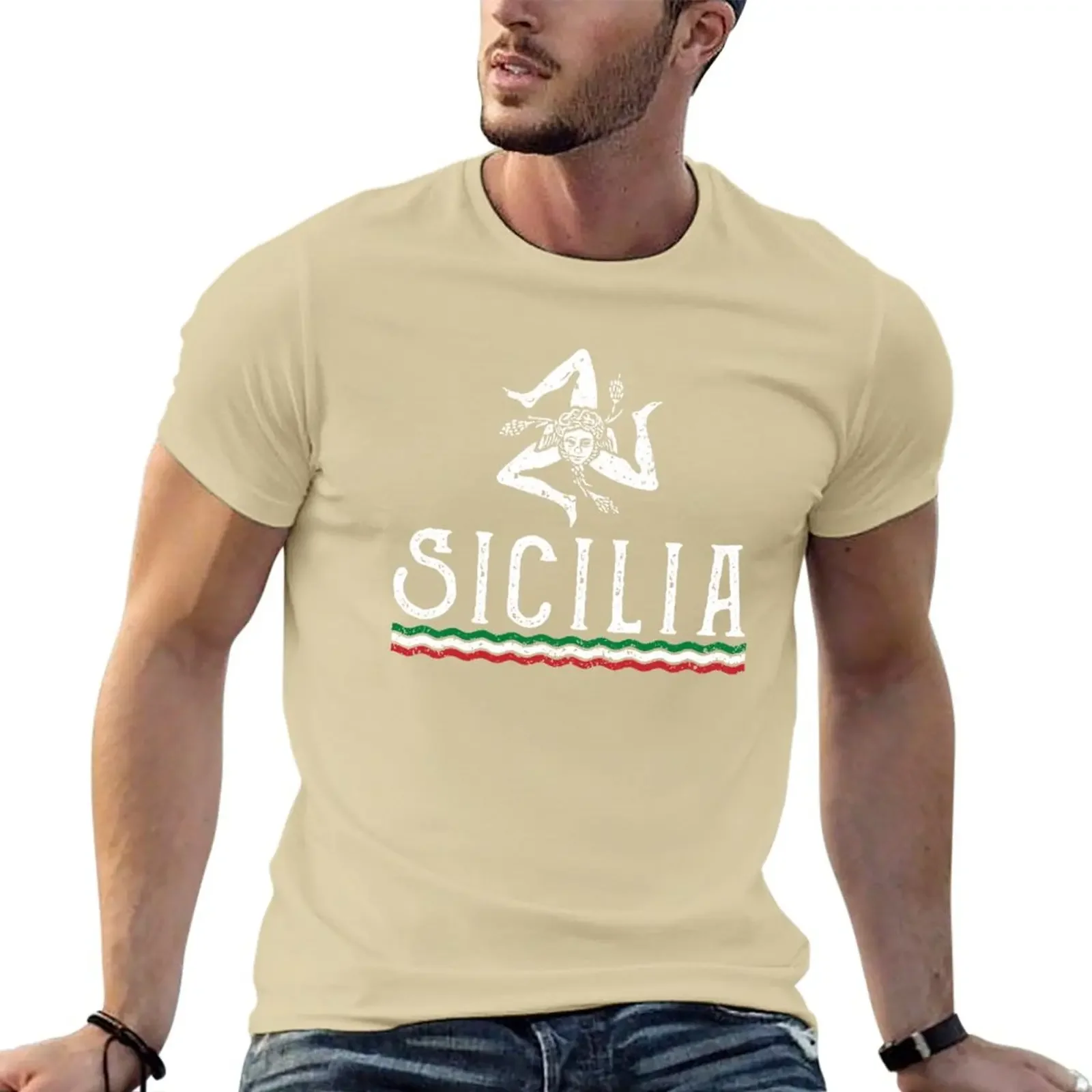 Love Sicilia Crest Siciliano Pride T-Shirt plus size tops black t-shirts for men vintage heavyweight sweatshirt short sleeve new