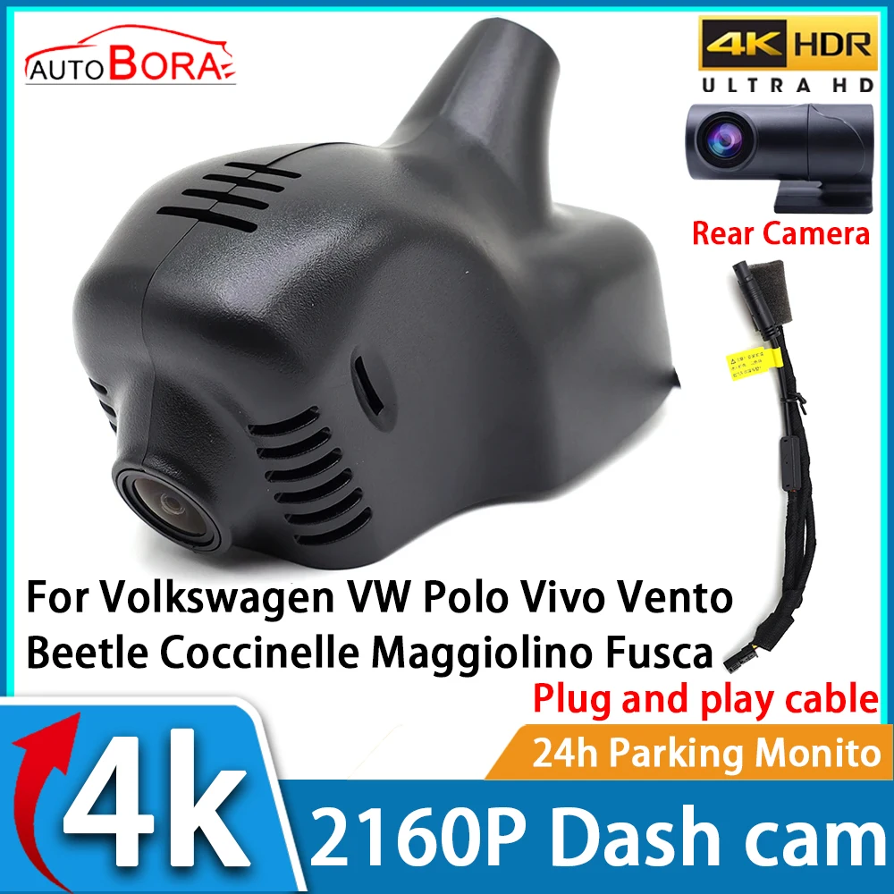 Car Video Recorder Night Vision UHD 4K 2160P DVR Dash Cam for Volkswagen VW Polo Vivo Vento Beetle Coccinelle Maggiolino Fusca