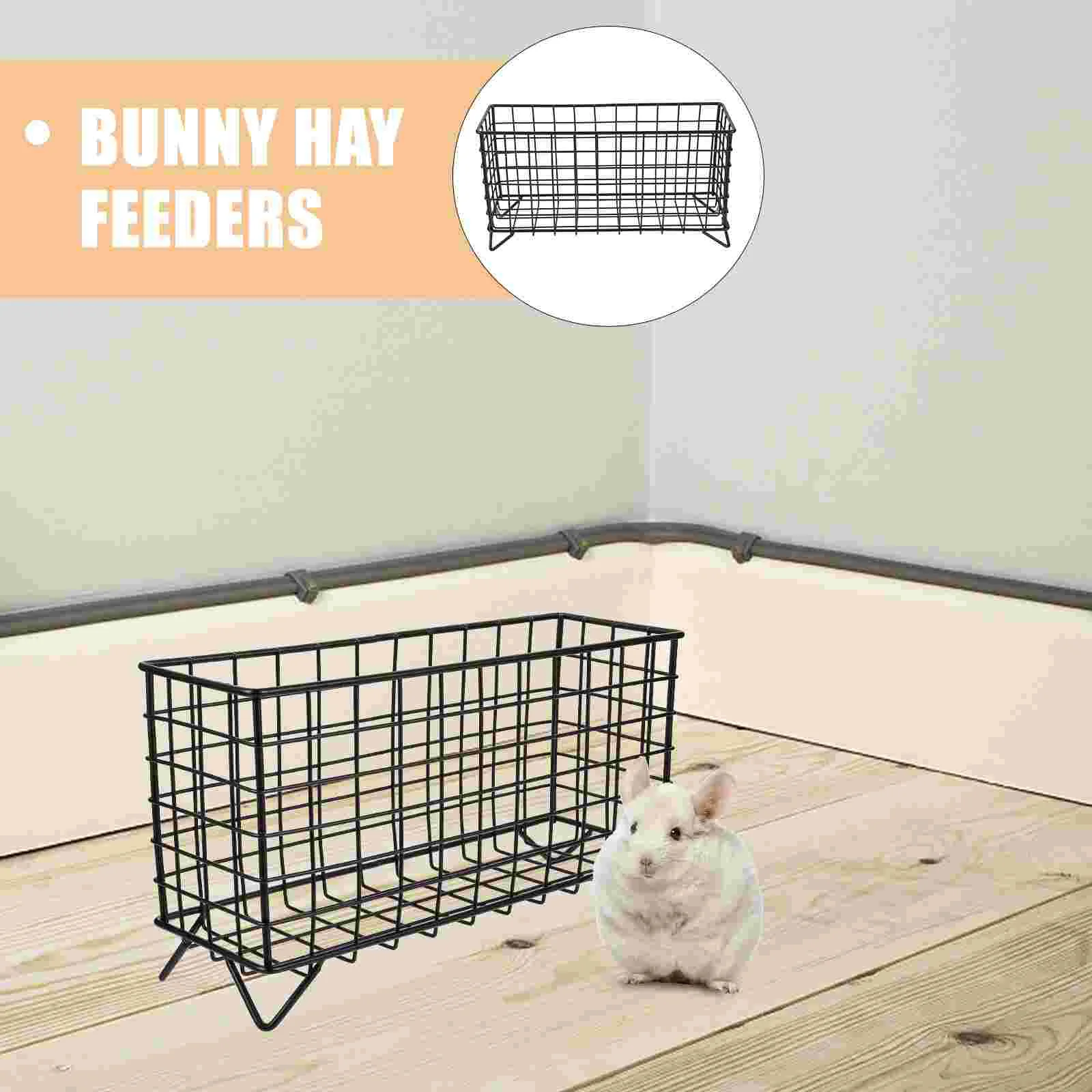 Hay Feeder Large Capacity Metal Frame Smooth Edges Suitable for Rabbits Guinea Pigs Birds Chinchillas Easy to Use