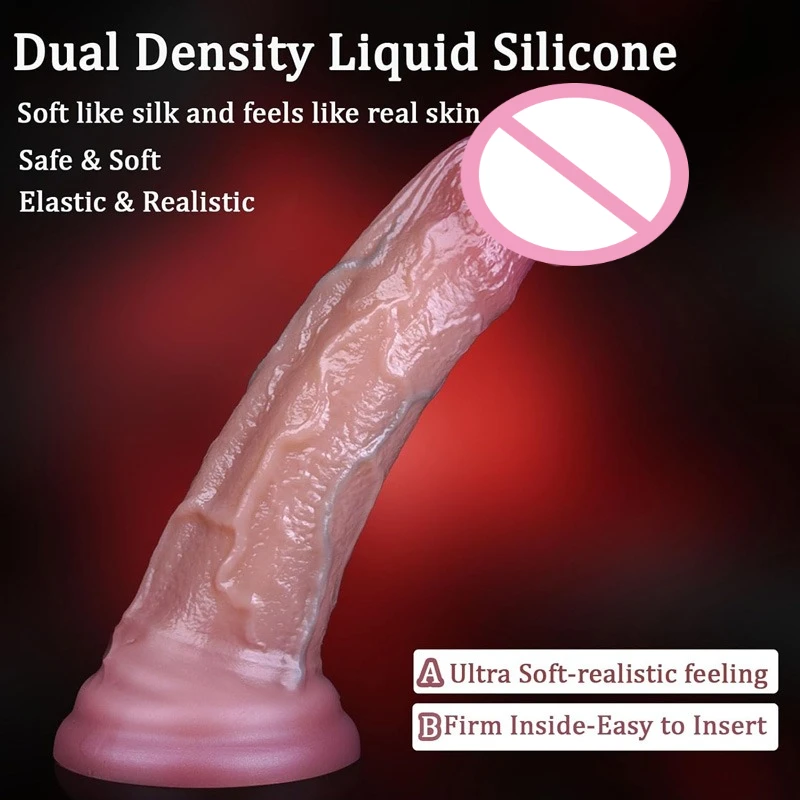 Women Soft Realistic Silicone Anal Plug Long Dildo Masturbator G Spot Hands-Free Penis Strong Suction Cup Play for Adult Sex Toy view 5