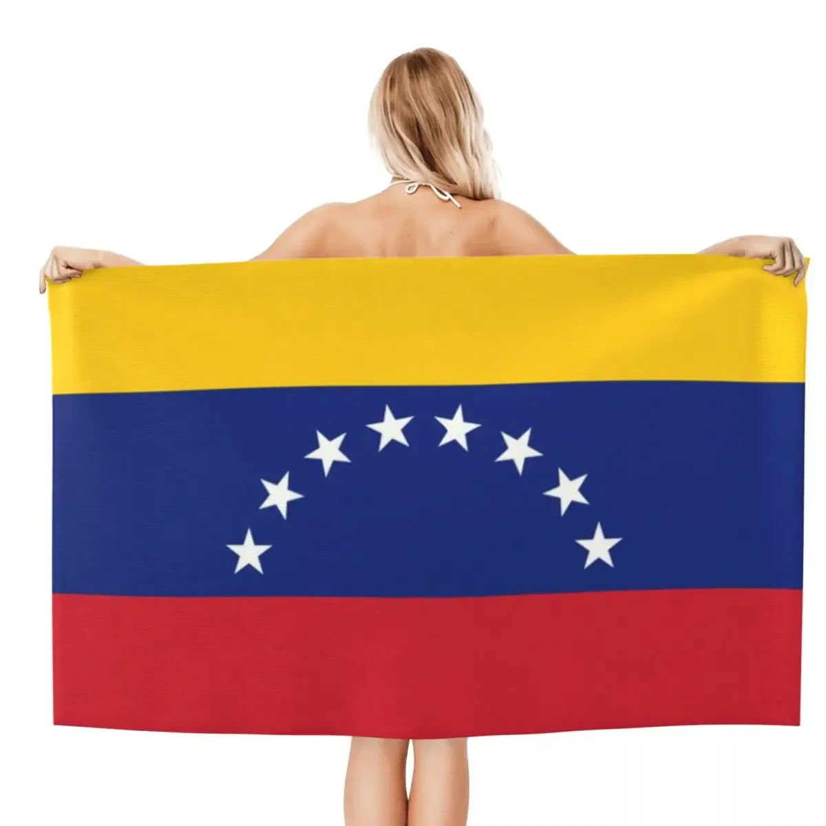 Flag Of Venezuela Beach Towel Quick Drying Soft Linen Microfiber Shower Sauna Towels