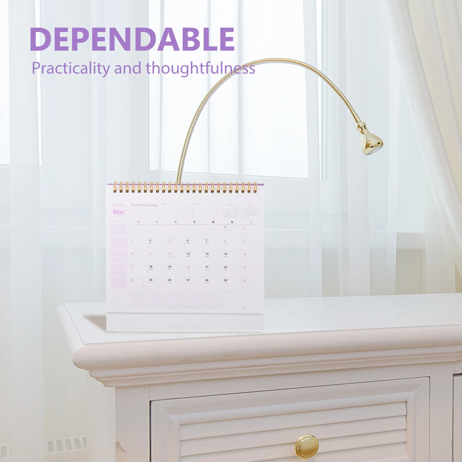 

Desk Calendar Ornaments Office Decor Small Mini Teacher Simple Paper Desktop Stand up