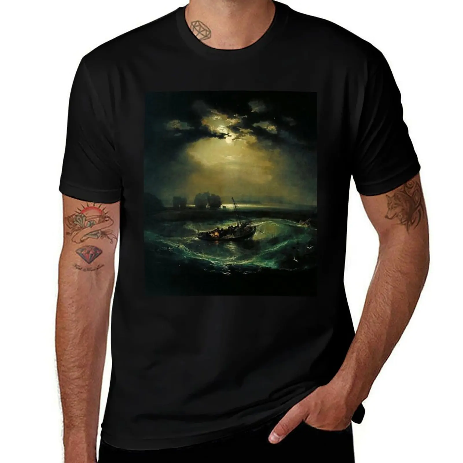 

Футболка Joseph Mallord William Turner - Fishermen at Sea, незаменимая футболка, мужская хлопковая футболка