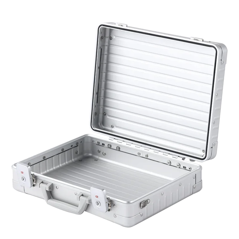 Langer Reisekoffer aus Aluminium-Magnesium-Legierung, tragbarer Business-Koffer aus Aluminiumlegierung