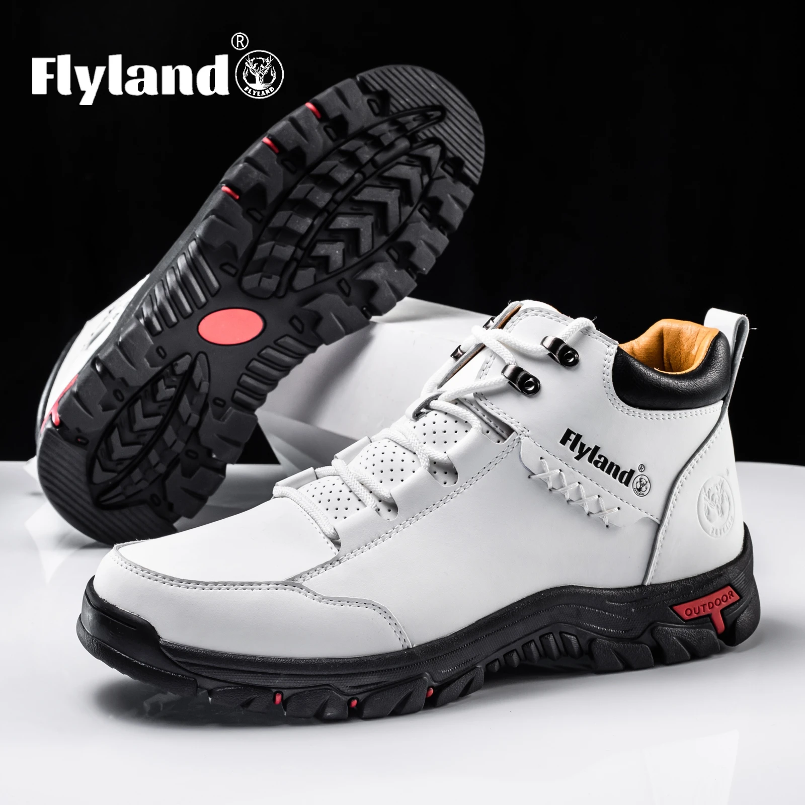 FLYLAND Fashionable Casual Men's Shoes High Top Outdoor Sports Shoes Comfortable And Safe Ankle Boots