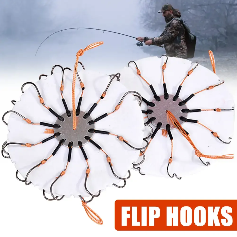 2pcs/lot Fishing Hook Flip Hook Explosion Fishing Hook Wild Fishing Of Flip Cakes Eight Claws Anti-board Anti-hanging