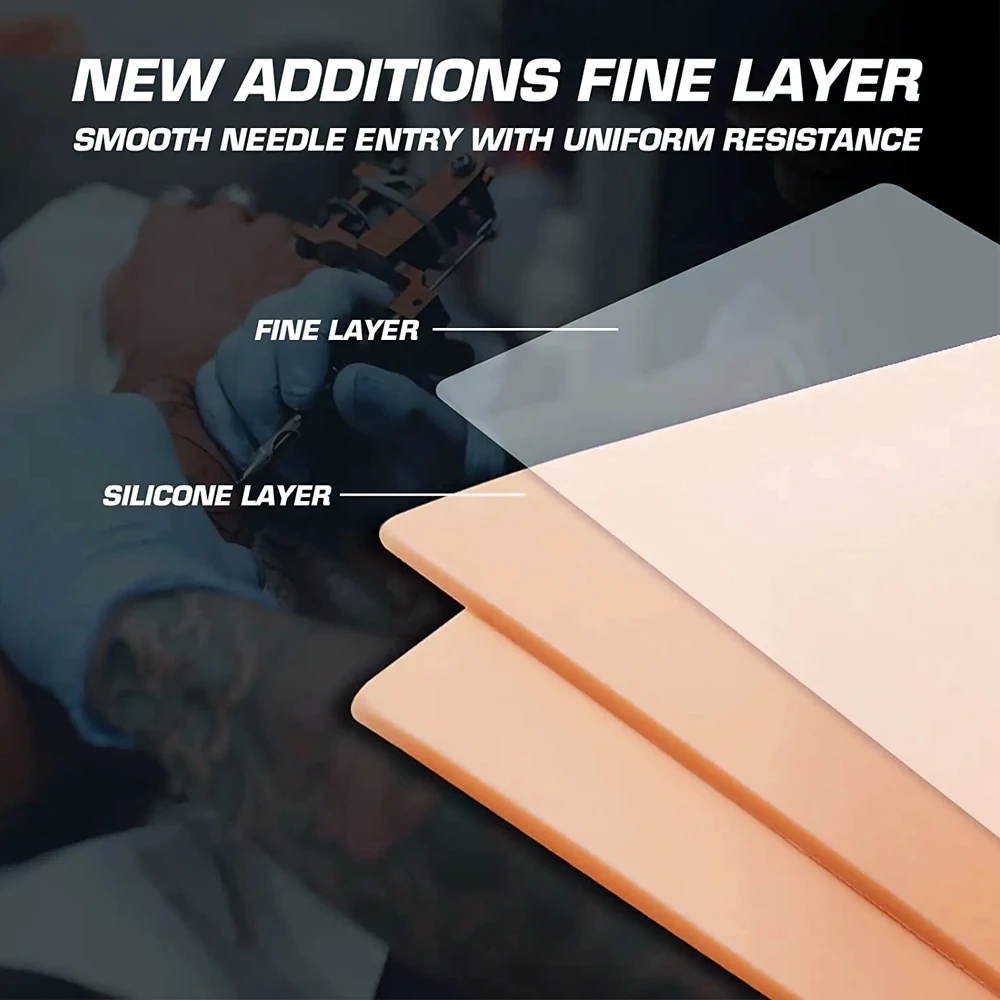 15/10/8/5/1 قطعة الوشم ممارسة الجلد 3 مللي متر سيليكون الجلد وهمية على الوجهين ل تجميل دائم التدريب توريد الوشم التبعي