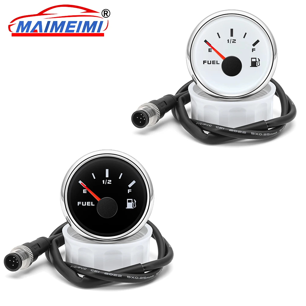 

NMEA2000 Compatible Pointer Gauge Stainless steel+ABS Fuel level gauge Red backlight Suitable for boats and yachts