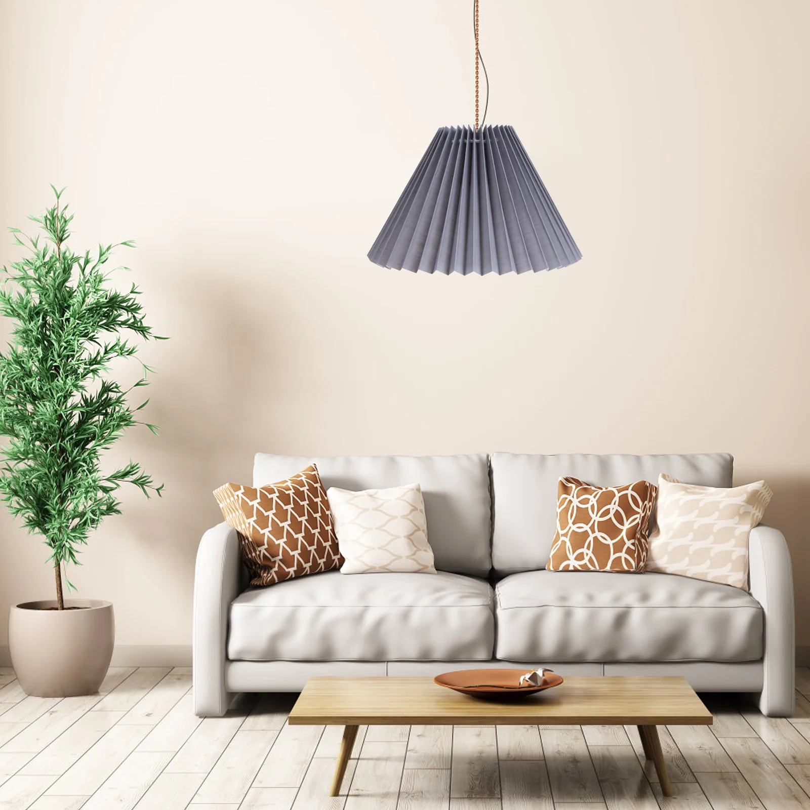 

Simple Fabric Lampshade Retro Decor Lampshades for Ceiling Lights Bedroom Iron Small Pleated