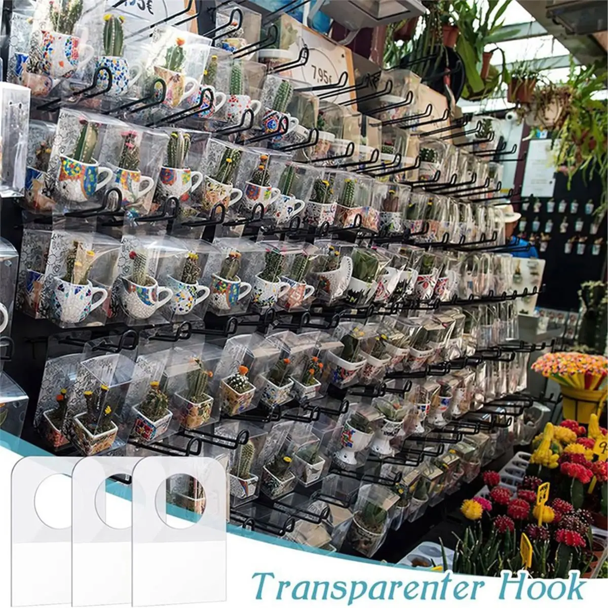 500 Pcs Hang Tags 1.3x0.9 Inch Hang Tabs Round Hole Hanging Tabs Retail Self Adhesive Hang Tags Clear Plastic Hanging