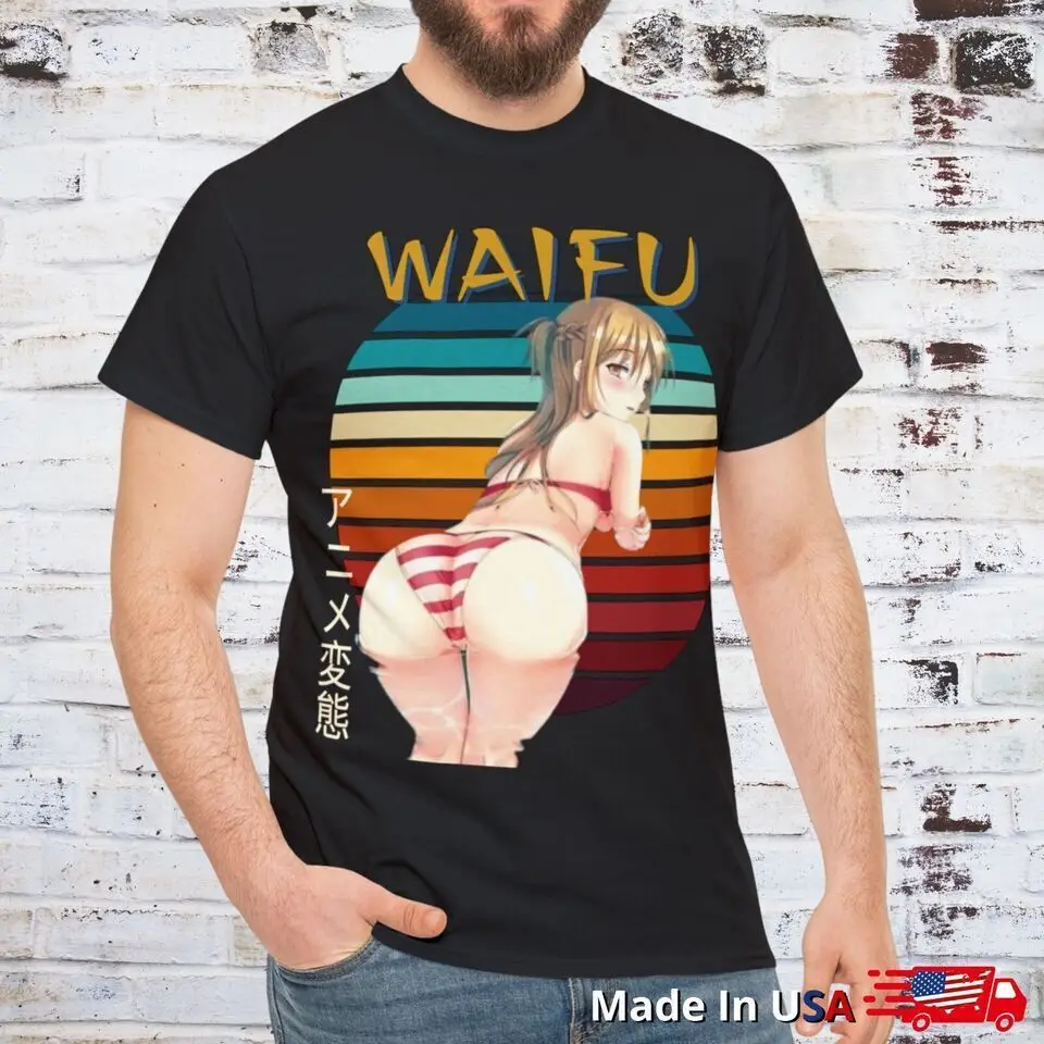 

Ecchi Asuna Anime Girl Hentai T shirt - Sword Art Online - Manga Japanese