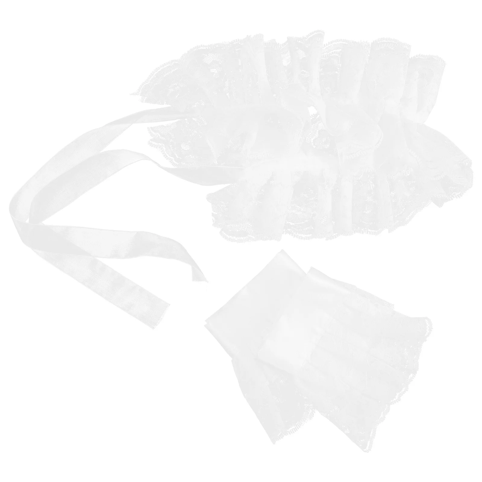 1 مجموعة لوليتا الدانتيل مجموعة الأزهار المشذبة كشكش طوق كم مع الدانتيل الأصفاد المعصم ل عصر النهضة زي حزب اللباس #2