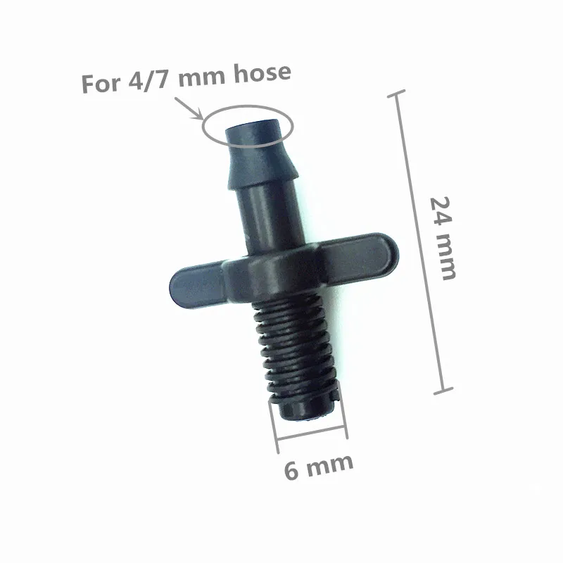 50 sztuk złączy złączki do nawadniania 4/7mm złącze adaptera rozgałęźnika 6mm gwint Barb i węże do nawadniania ogrodu złączki pcv