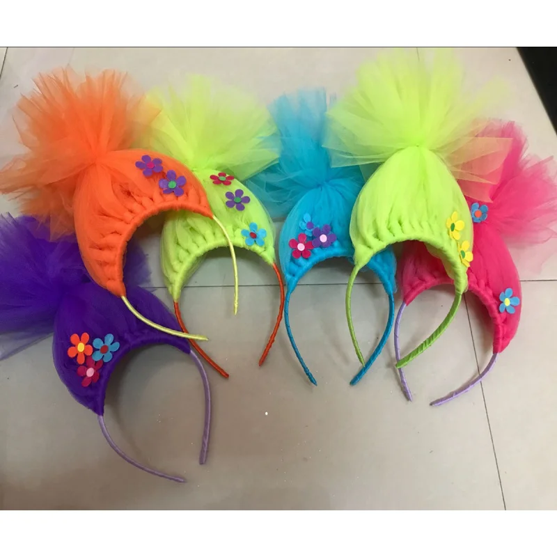 cosplay European and American Anime Trolls Fluffy Headdress Tolls HairPrincess Bobbi Wig Hair Hoop Pieces