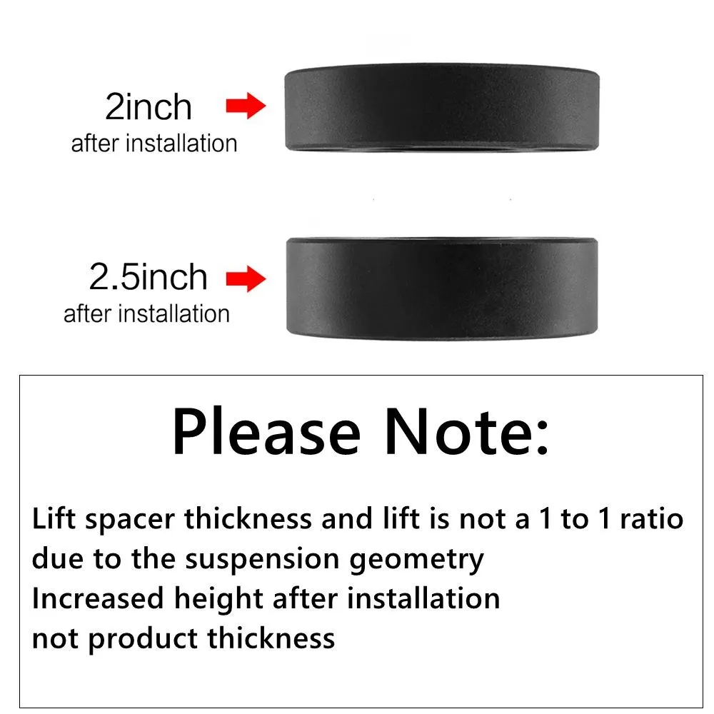 1.5\'\' Inch 2\'\' Incn Black Front Leveling Lift Kit For 2004-2019 Ford F150 2WD And 4WD Strut Spacers Suspension Lifts Kits