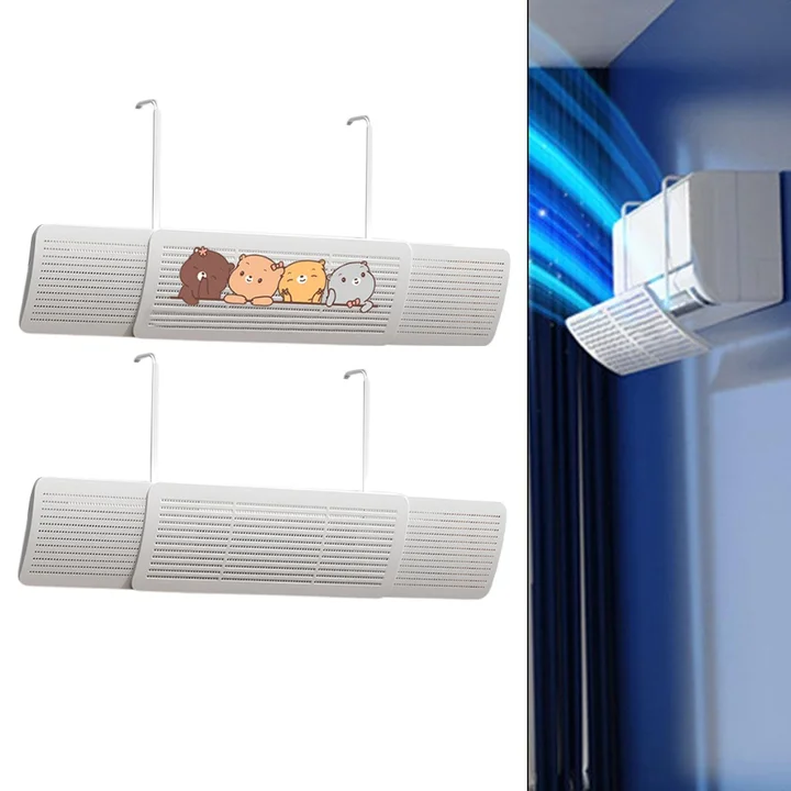 Para casa para escritório ar condicionado de parede pára-brisa ajustável optimização de fluxo de ar retrátil 58-96cm