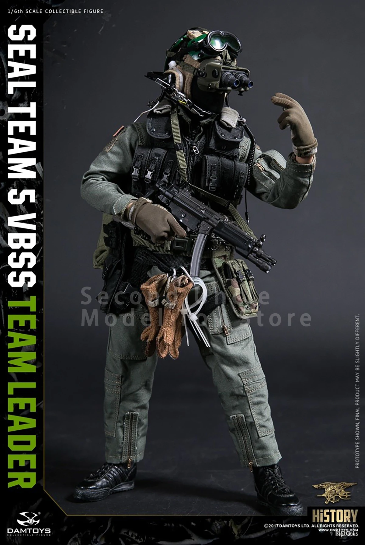 

DAMTOYS DAM 78045 VBSS small seal 5 team captain green helmet Male Soldier Action figure Doll Full Set Collectible Toy