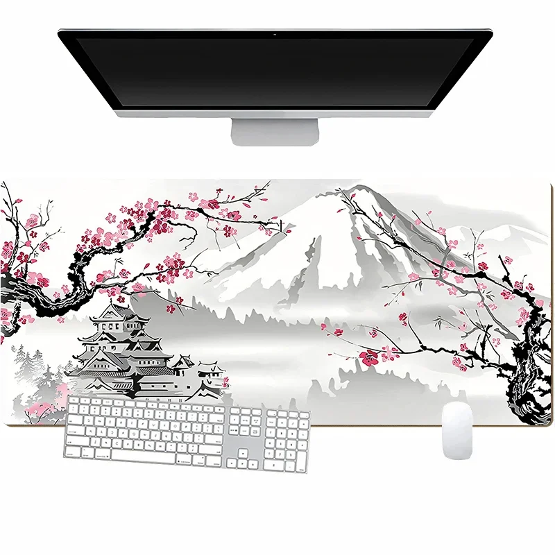 Sakura Japanese Cherry Blossom Mouse Pad Gaming XL Home New HD Mousepad XXL Keyboard Pad Non-Slip Office Carpet Laptop Mice Pad