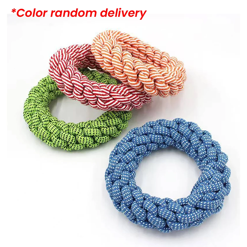 New Dog Chew Toy Bite Resistant Rope Knot Cats Dogs to Relieve Boredom Teeth Grinding and Cleaning Pet Training Supplies