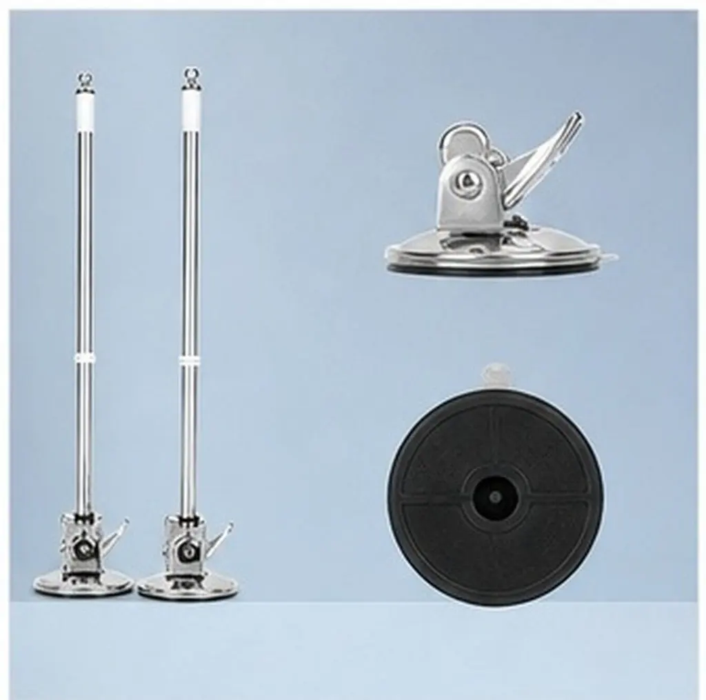 2Pcs Suction Cup Flagpole Holder Car Truck Universal Vehicle Flag Mount for Parade Rally Outdoor Events Easy Install