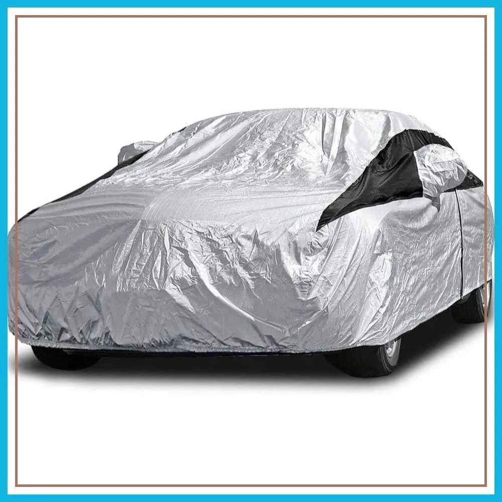 

Multi-Layer PEVA Car Cover for Sedans 186-202" Waterproof UV Protection Anti-Scratch Lining Driver-Side Zipper