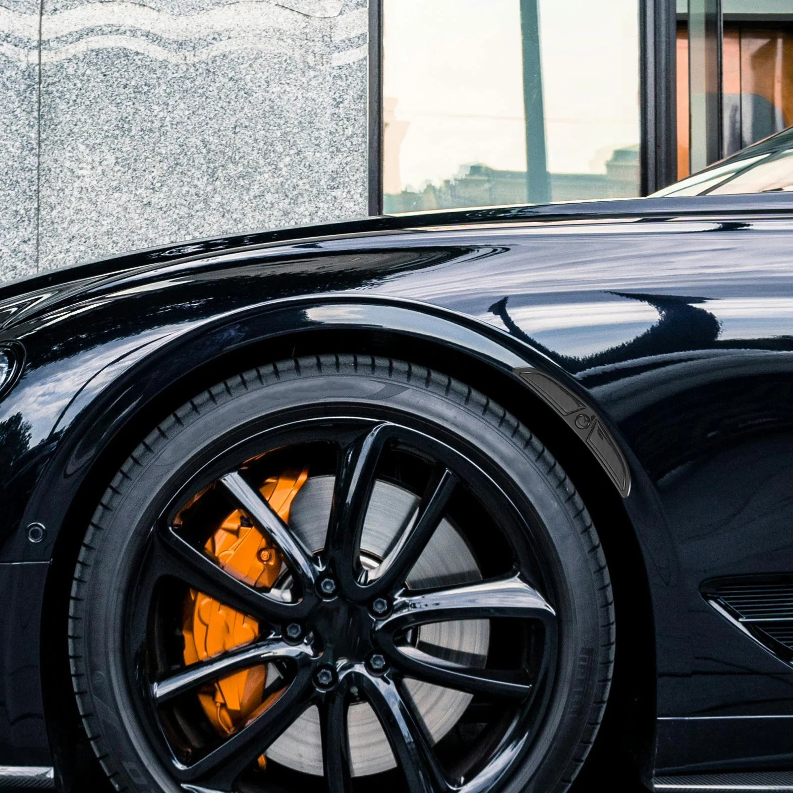 

1 Pair TPU Car Wheel Arch Eyebrow Anti Collision Strip Black Mudguard Sticker Automotive Decal for Tires