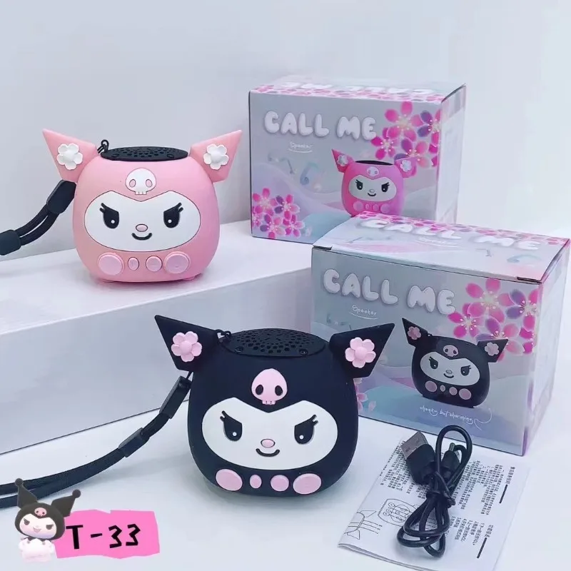 

New Kawaii Anime Kuromi Wireless Bluetooth Speaker Cartoon Character Kuromi Styling Mini Speaker Toys Girl Speaker Gift