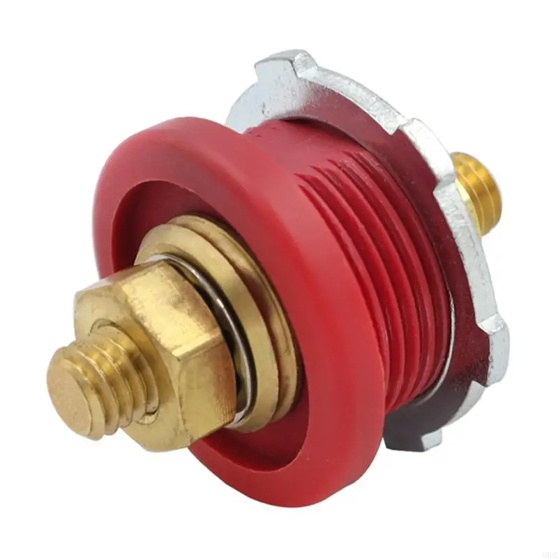 T8UC Auto Battery Terminal Bulkhead Feed-Thru Panel Positive Connector Post 3/8"