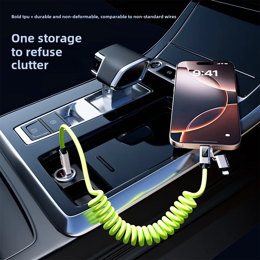 Beimo 240W Digital Display Four in One Spring Telescopic Super Fast Charging Suitable for Apple and Huawei