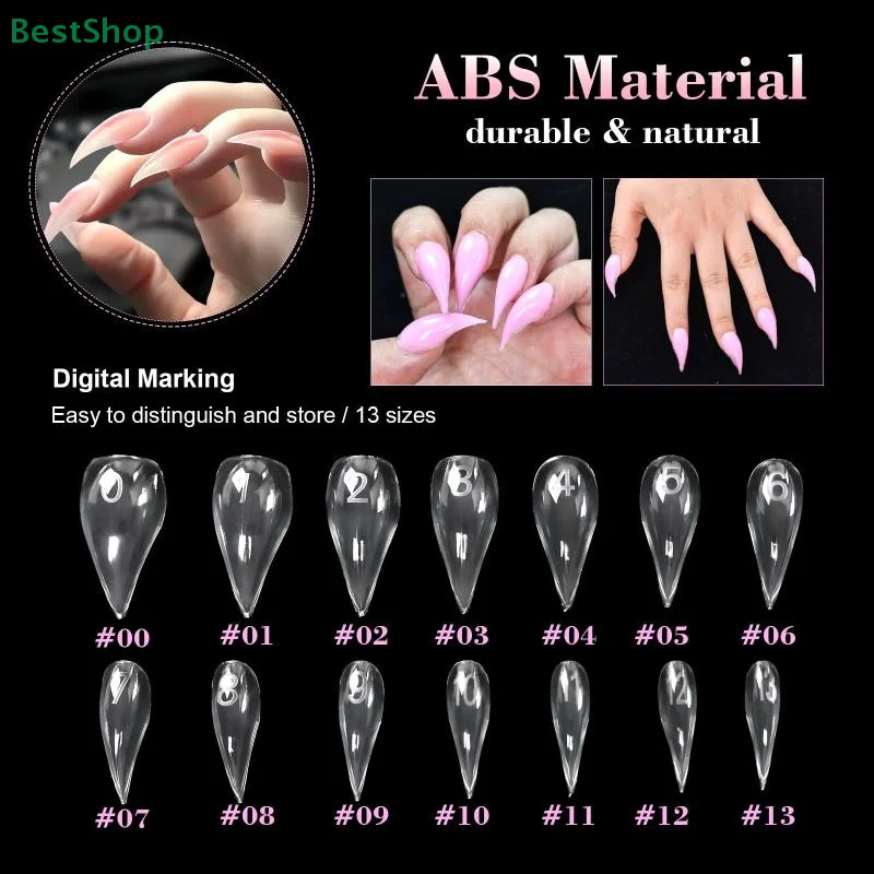 

★★★3D Cat's Claw False Nail Tips Sculpted Acrylic Nails Full Cover Molds For Nail Extension