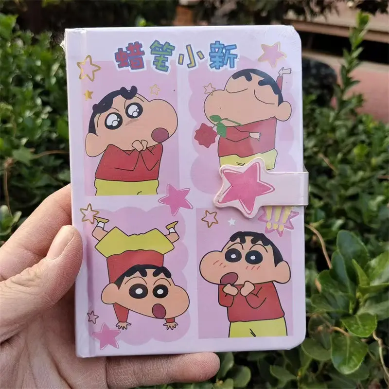 Crayon creativo Shin Chan Kawaii Anime manuales y cuaderno lindo dibujos animados gráfico bobina de papel cuaderno Plan semanal Memo regalo para niña