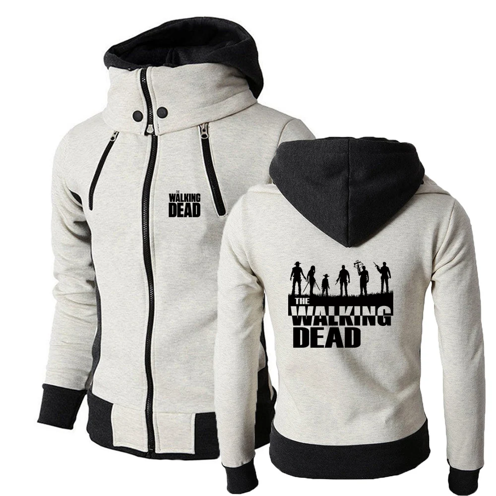 2024 New Printing Men's The Walking Dead Spring and Autumn Three-color Zipper Hoodie Causal Comfortable Coats Tops