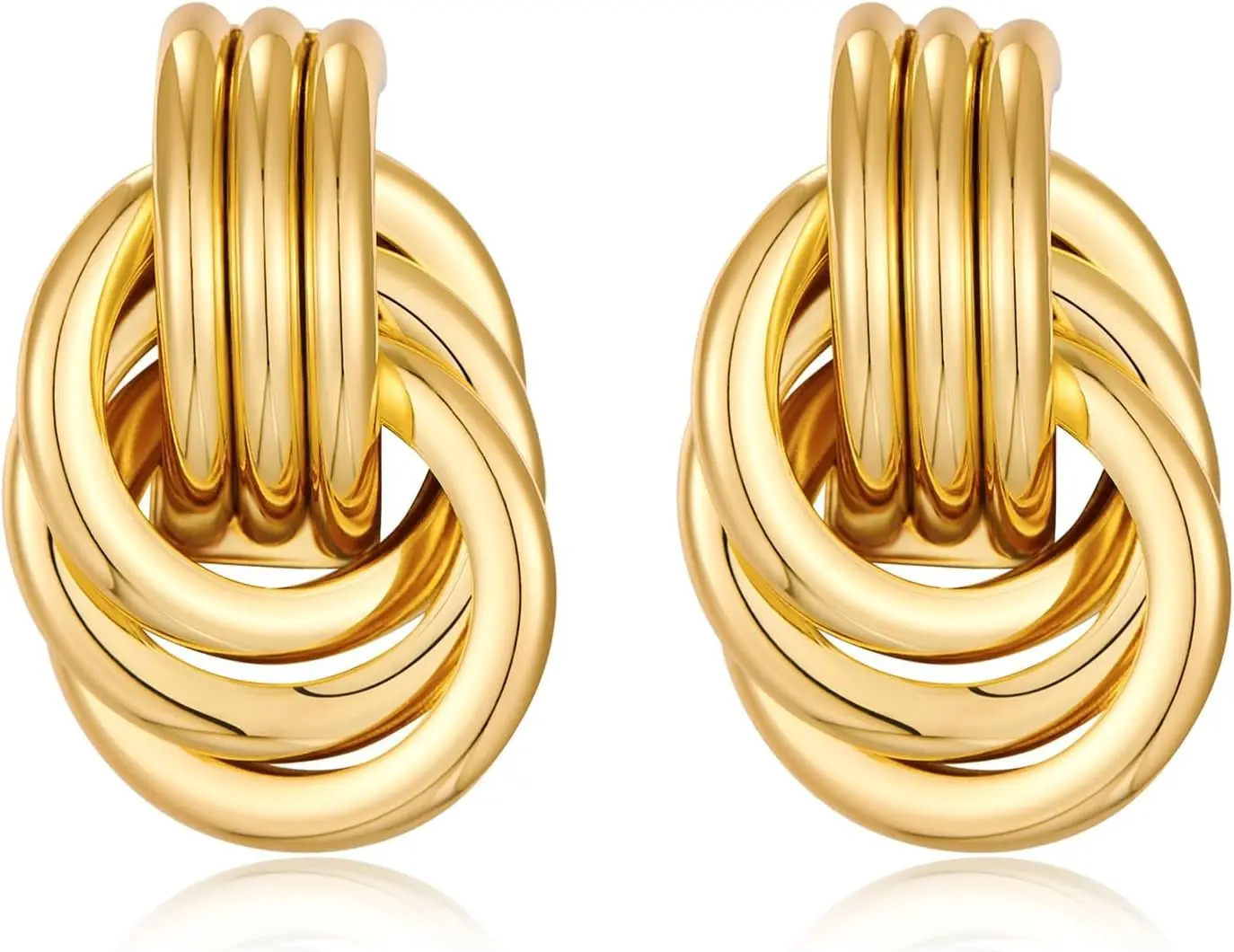 Chunky Vintage Geometric Earing Hypoallergenic Everyday Prom Wedding Fashion Jewelry Gifts - Detail 1