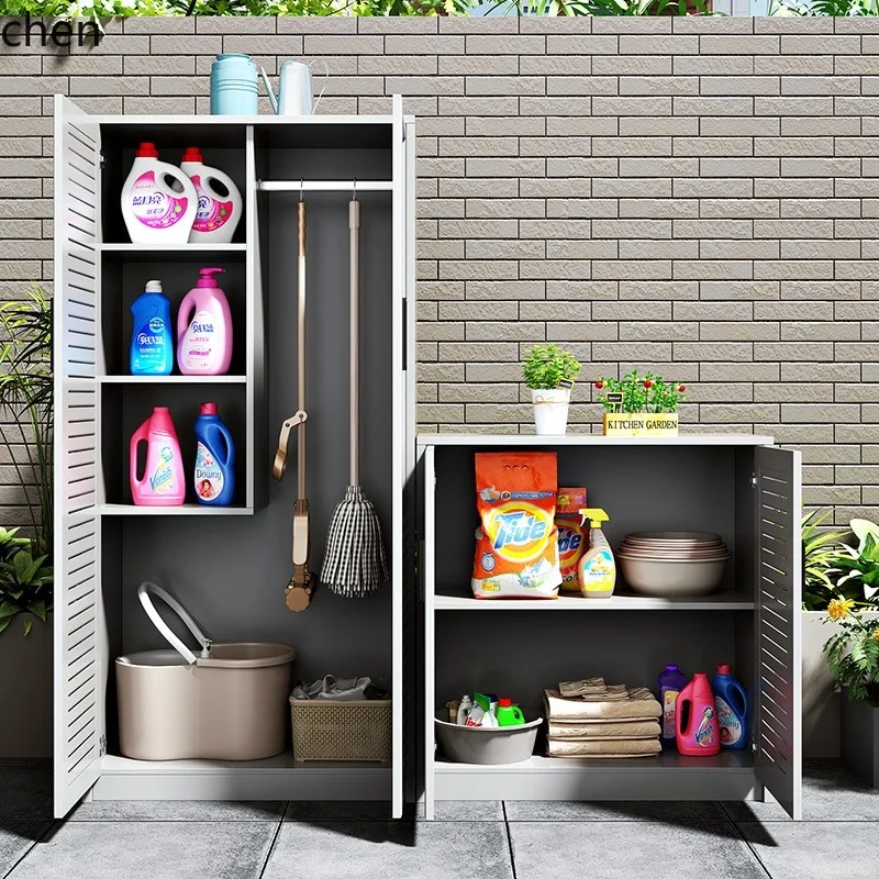 

QZT Outdoor Aluminum Alloy Storage Cabinet Waterproof and Sunproof Storage Cabinet Courtyard Storage Cabinet