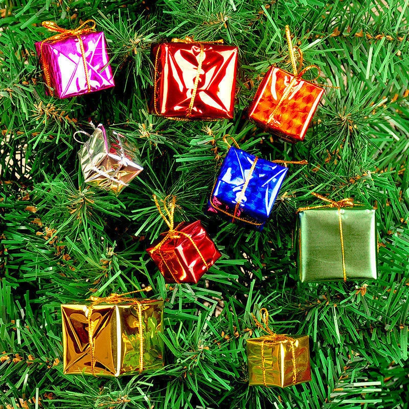 60/120 Stück Mini-Geschenkbox Weihnachtskugeln Ornamente für Weihnachtsbaum Anhänger Navidad Party Deko Ornamente Großhandel – Detail 5