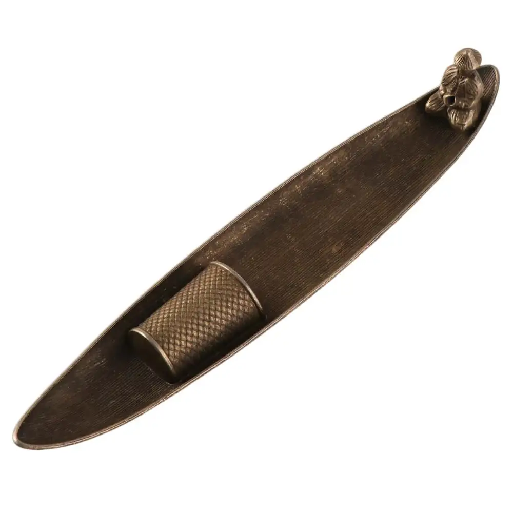 Unique Boat Shape Incense Holder Old Men Fishing Traditional Incense Burner Sturdy Zen Style Aromatherapy Ornament Living Room
