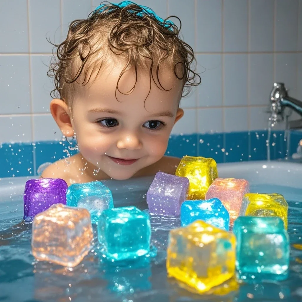 Jouets de bain lumineux LED pour bébés