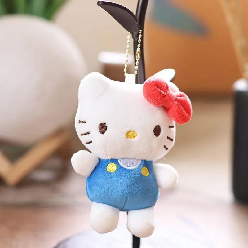 

1 Piece Kids Sanrio Anime Plush KT Cat Toy Keyring Hello Kitty Cute Stuffed Keychain Car School Bag Pendant Birthday Gift